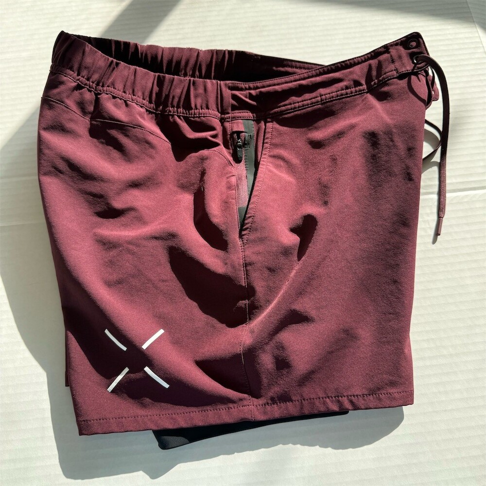 Ten Thousand Foundation Training Shorts Men's L Burgundy w/ Liner Gym